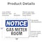 Signmission Gas Meter Room, 18 in W x Rectangle, Aluminum OS-2PACK-NS-A-1218-L-13012 - alternate 3
